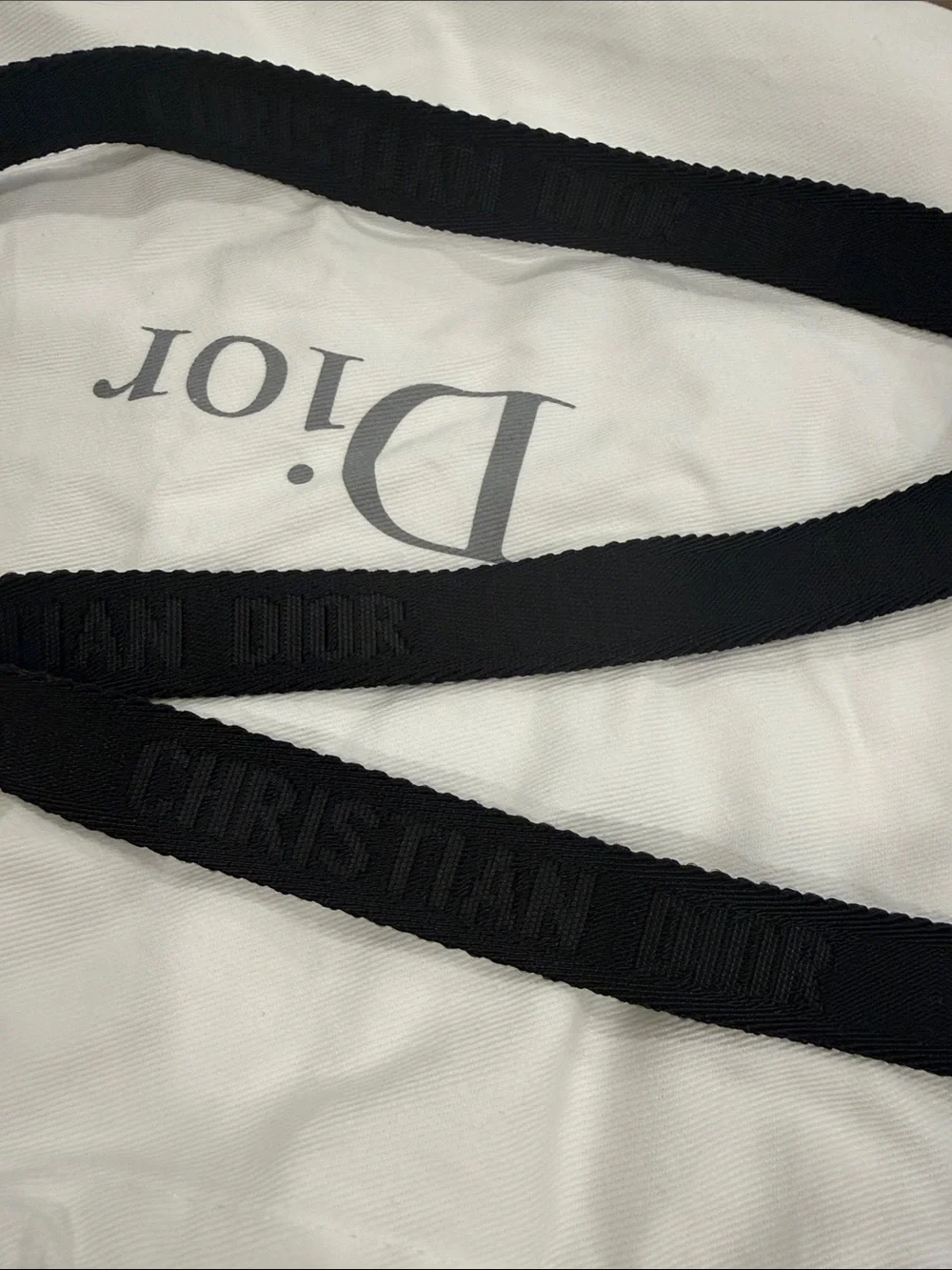 Christian Dior J’Adior Logo Ribbon Belt CD Buckle Black One Size NEW